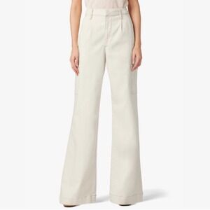 New! Joe's Jeans Ecru Wide Leg Cargo Pant Sz‎ 33 women's $228
